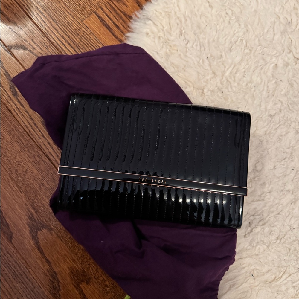 Ted Baker Glossy Black Clutch